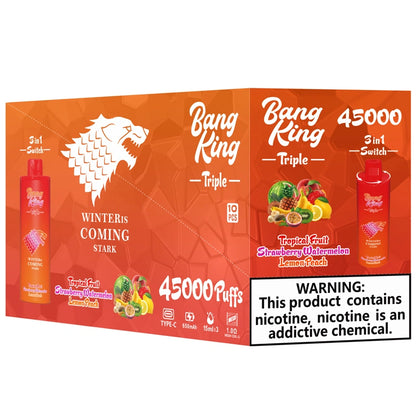 1pc 3 in 1 Bang King 45000 Puffs Cheap Disposable Vape Triple Flavors 45K Shop Online 2pc 5pc