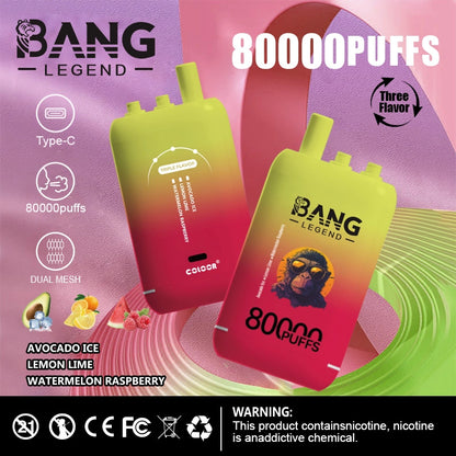 Bang 80000 Puffs 80K Legend Wholesale Vape 3 Flavor Switching Bulk Orders Free Shipping