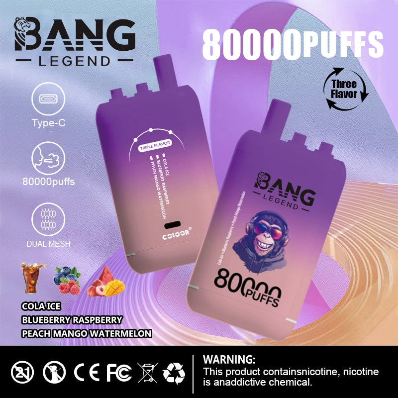 Bang 80000 Puffs 80K Legend Wholesale Vape 3 Flavor Switching Bulk Orders Free Shipping