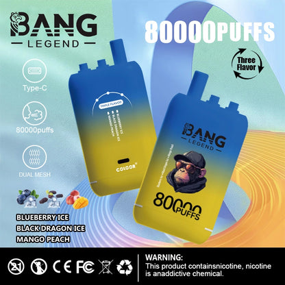 Bang 80000 Puffs 80K Legend Wholesale Vape 3 Flavor Switching Bulk Orders Free Shipping