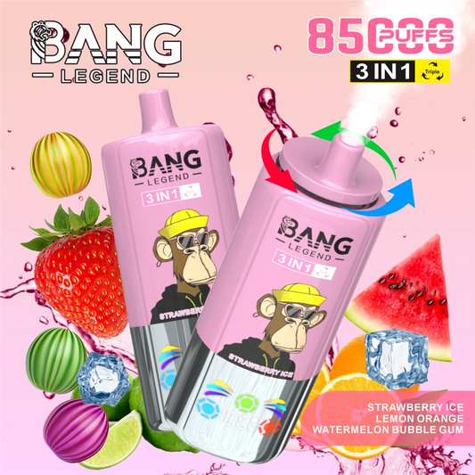 Bang 85000 Puffs 85K Legend 3 in 1 Flavors Switching Wholesale Vape Shop Best Disposable E Cigarette
