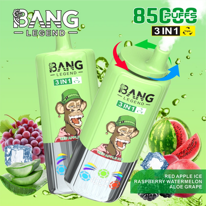 Bang 85000 Puffs 85K Legend 3 in 1 Flavors Switching Wholesale Vape Shop Best Disposable E Cigarette