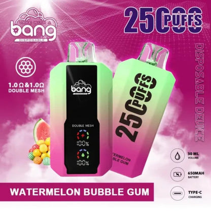 Bang 25000 Puffs LCD Screen Vape Dual Bang 25000 Puffs Vape 25K Disposable Vape Pen E Cigarette Prefilled 30ml 650mAh Disposable Vape 12 Flavors
