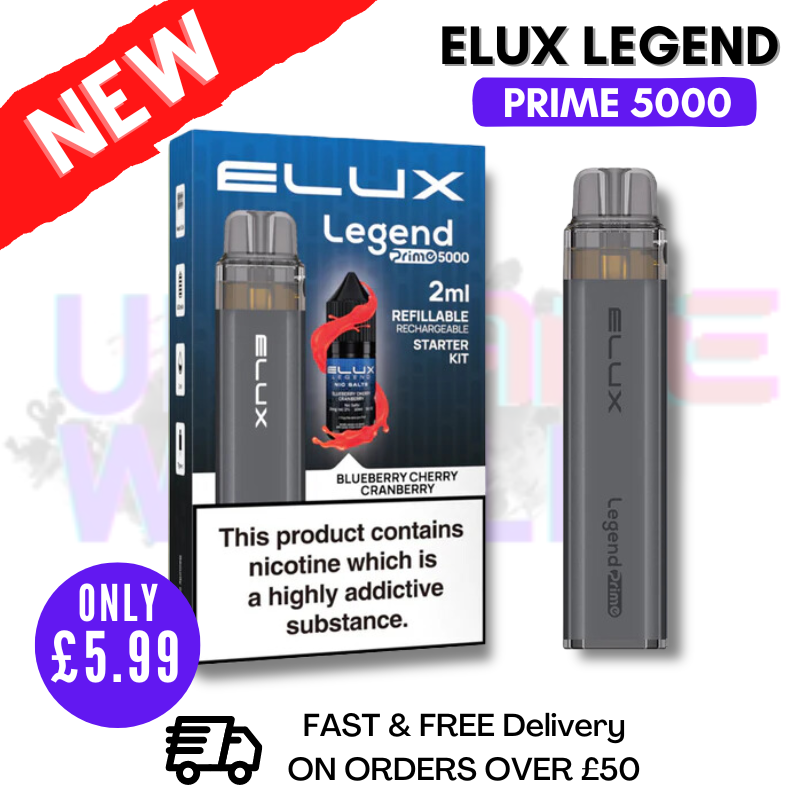 Blueberrry Cherry Cranberry Elux Legend PRIME 5000 Puff Kit