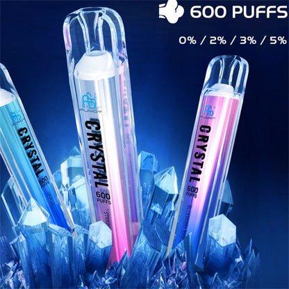 RandM Crystal 600 Puffs Disposable Vape - 2ml, 12 Flavors, Rechargeable