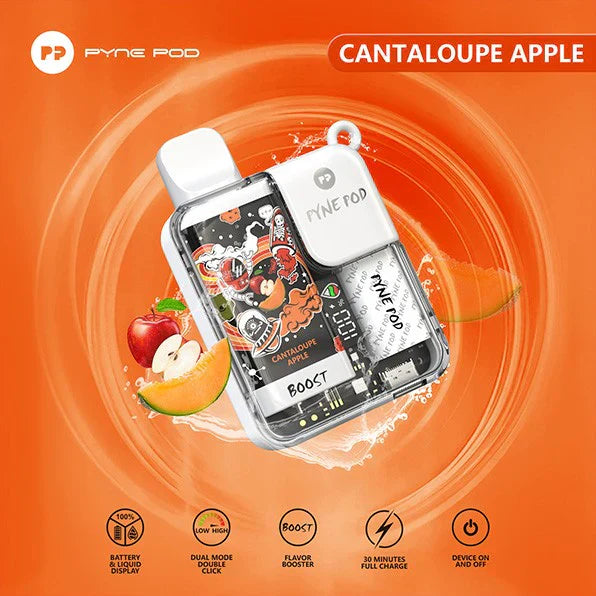 PACK OF 5 PC OFFER - Pynepod 8500 Puffs Disposable Vape 16 Flavors 20mg Nico 2ML Battery Display 550mAh battery