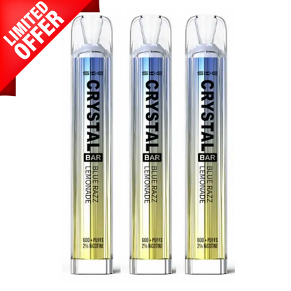 Blue Razz Lemonade By Crystal Bar 600 Puffs Disposable