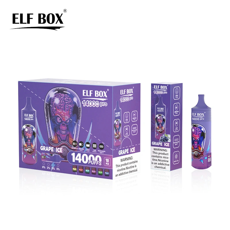 ELF BOX 14000 Puffs Pro 14K LED Screen Vape E Cigarettes jetables Wholesale