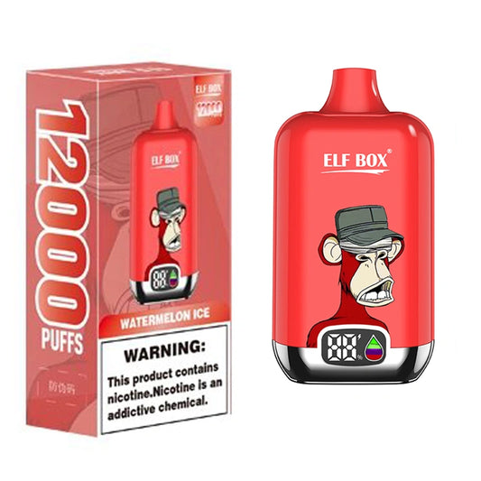 ELF BOX Digital 12000 Puffs 12K Smart Screen Vape E Cigarettes jetables Wholesale