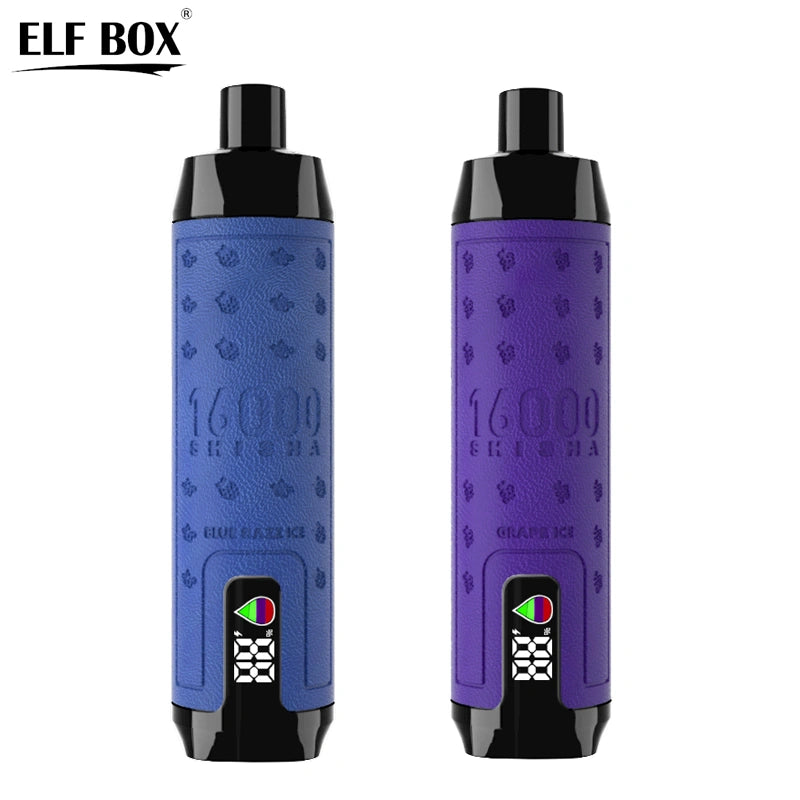 ELF BOX Shisha 16000 bouffées 16K Vape jetable Airflow réglable E Cigarettes