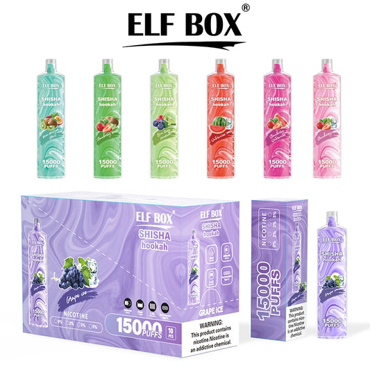 ELF BOX Shisha Hookah 15000 bouffées 15K Crystal jetable Vape E Cigarette Wholesale