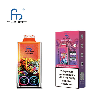 Fumot Leopard 40000 Puffs 40K Crystal Vape Disposable LED Screen Wholesale E Cigarette