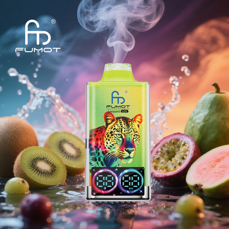Fumot Leopard 40000 Puffs 40K Crystal Vape Disposable LED Screen Wholesale E Cigarette
