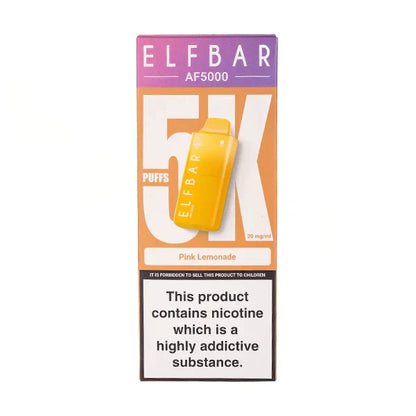 PACK OF 5 PC-  Elf Bar AF5000 Disposable Vape TPD UK