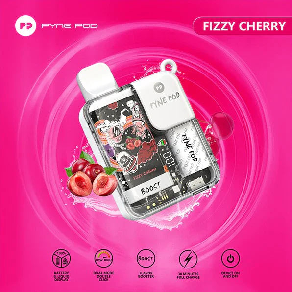 PACK OF 5 PC OFFER - Pynepod 8500 Puffs Disposable Vape 16 Flavors 20mg Nico 2ML Battery Display 550mAh battery