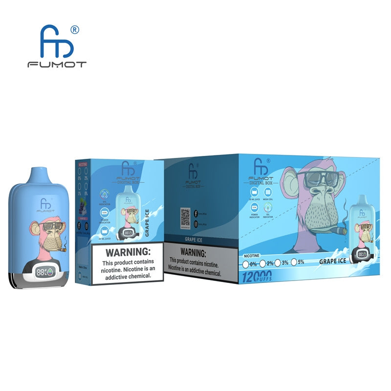 EU Warehouse Fumot Digital Box 12000 Puffs 12K Randm Tornado Smart Screen Disposable Vape Wholesale