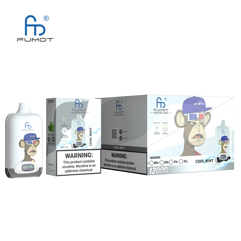 EU Warehouse Fumot Digital Box 12000 Puffs 12K Randm Tornado Smart Screen Disposable Vape Wholesale