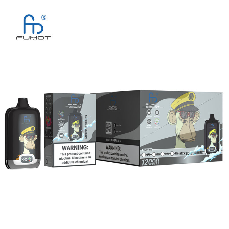 EU Warehouse Fumot Digital Box 12000 Puffs 12K Randm Tornado Smart Screen Disposable Vape Wholesale