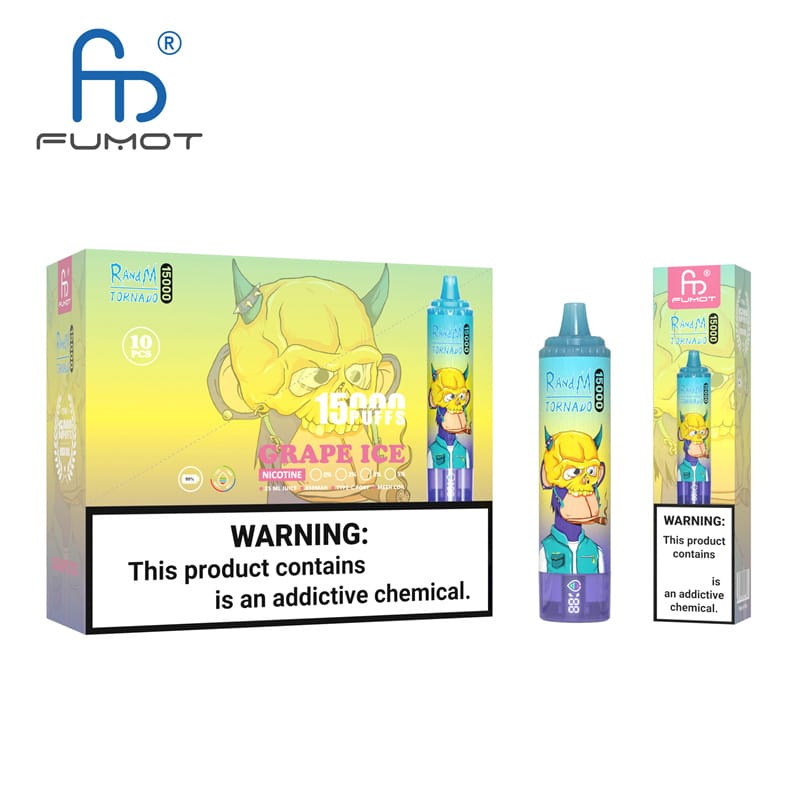 EU Warehouse Fumot Randm Tornado 15000 Puffs 15K LED Screen Disposable Vape Wholesale