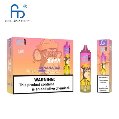 EU Warehouse Fumot Randm Tornado 15000 Puffs 15K LED Screen Disposable Vape Wholesale