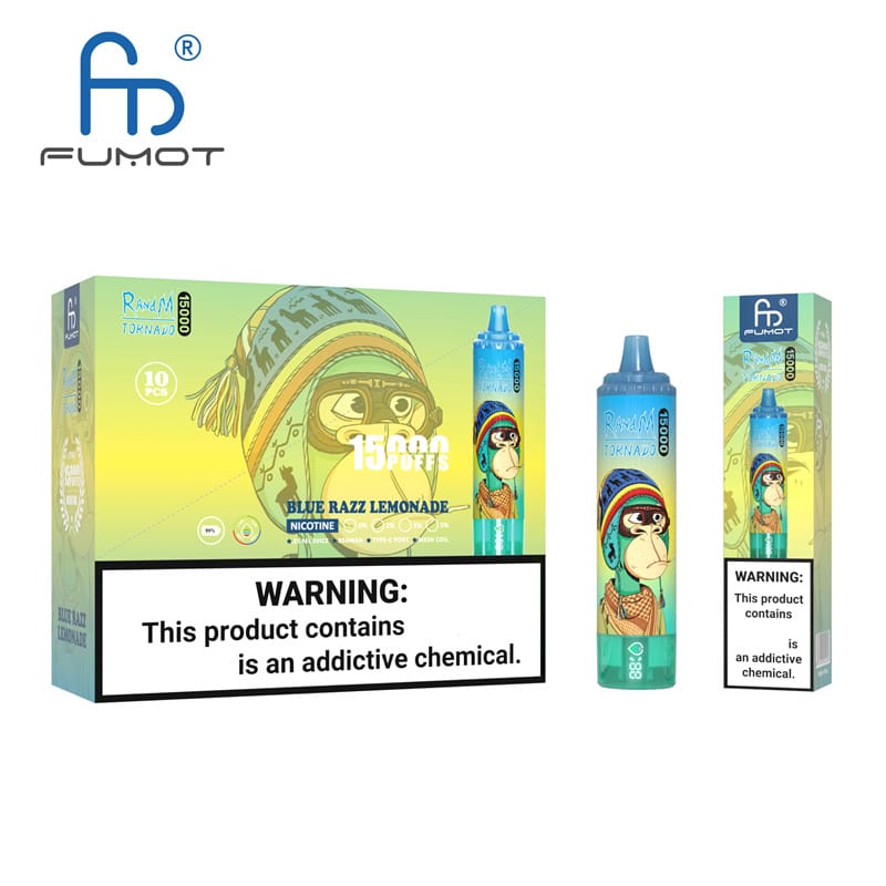 EU Warehouse Fumot Randm Tornado 15000 Puffs 15K LED Screen Disposable Vape Wholesale