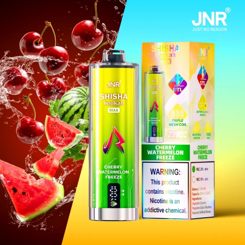 JNR Shisha Hookah Max 22000 Puffs 22K Smart Screen Disposable Vape Wholesale
