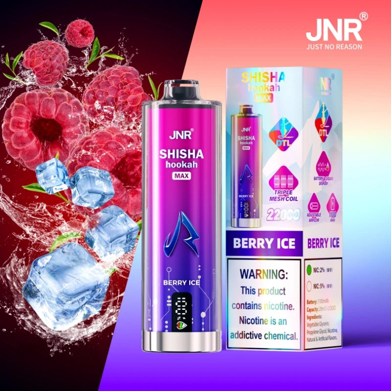 JNR Shisha Hookah Max 22000 Puffs 22K Smart Screen Disposable Vape Wholesale