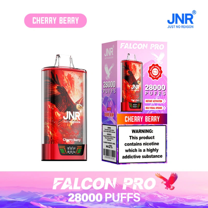 JNR 28000 Puffs Falcon Pro Wholesale Crystal Vape Shop Dual Mesh Coil