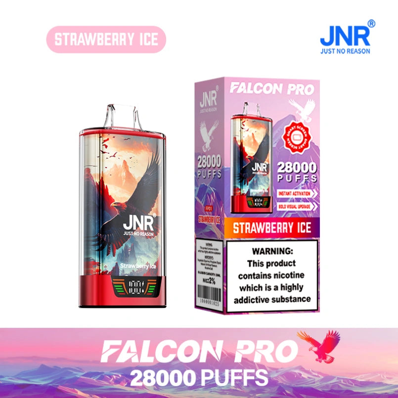 JNR 28000 Puffs Falcon Pro Wholesale Crystal Vape Shop Dual Mesh Coil