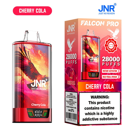 JNR 28000 Puffs Falcon Pro Wholesale Crystal Vape Shop Dual Mesh Coil