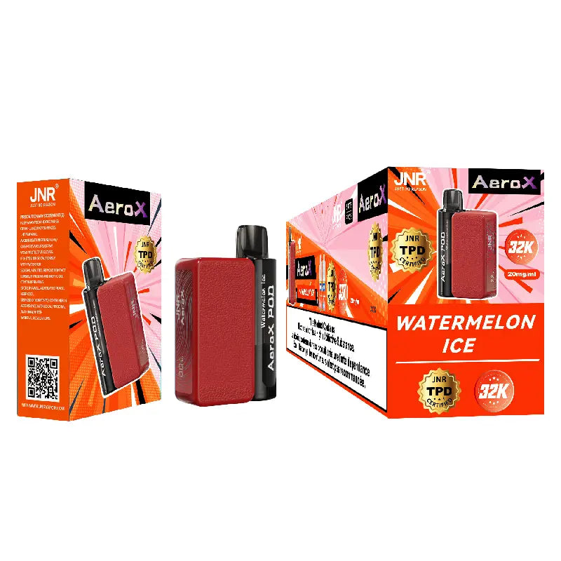 JNR AeroX Refillable Pod 32000 Puffs 32K TPD Certified Vape Wholesale Smart Screen Dual Mesh Coil