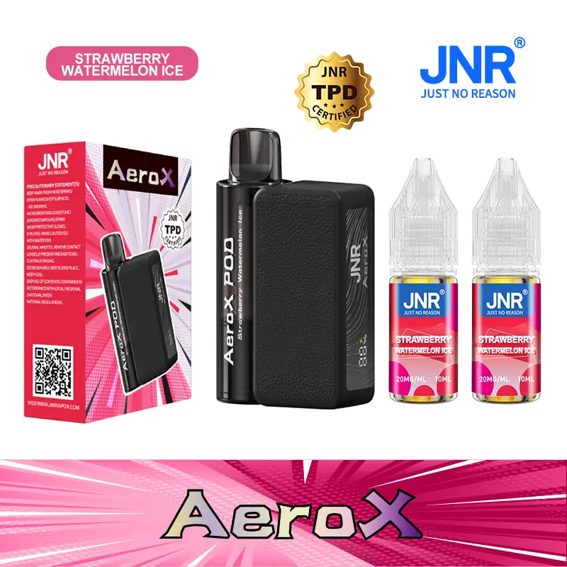 JNR AeroX Refillable Pod 32000 Puffs 32K TPD Certified Vape Wholesale Smart Screen Dual Mesh Coil