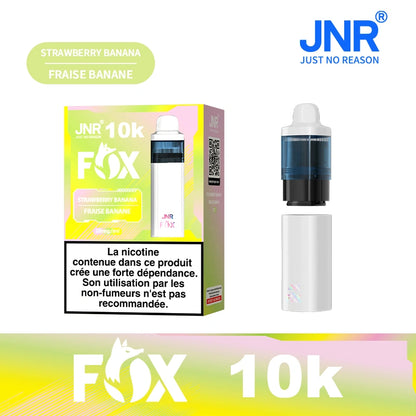 JNR Fox Pod Kit TPD Certified Vape 10000 Puffs 2ml Prefilled Pod 10ml Refillable Bottle 800mAh Rechargeable Battery