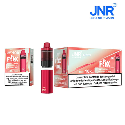 JNR Fox Pod Kit TPD Certified Vape 10000 Puffs 2ml Prefilled Pod 10ml Refillable Bottle 800mAh Rechargeable Battery