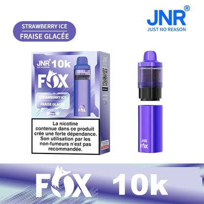 JNR Fox Pod Kit TPD Certified Vape 10000 Puffs 2ml Prefilled Pod 10ml Refillable Bottle 800mAh Rechargeable Battery