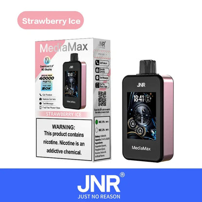 JNR Media Max 40000 Puffs 40K Smart Screen Disposable Vape Adjustable Airflow E Cigarette Wholesale