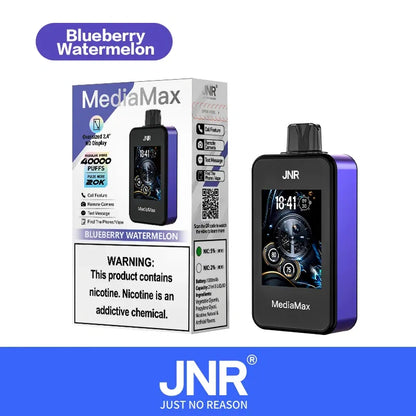JNR Media Max 40000 Puffs 40K Smart Screen Disposable Vape Adjustable Airflow E Cigarette Wholesale