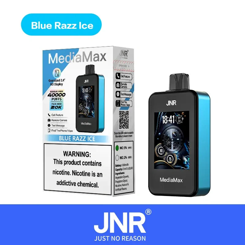 JNR Media Max 40000 Puffs 40K Smart Screen Disposable Vape Adjustable Airflow E Cigarette Wholesale
