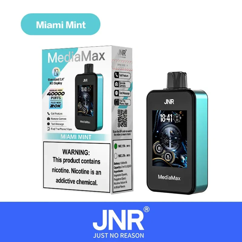 JNR Media Max 40000 Puffs 40K Smart Screen Disposable Vape Adjustable Airflow E Cigarette Wholesale