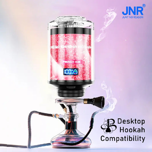Puff 100k JNR Mega Shisha Hookah 100000 Puffs Smart Screen Disposable Vape Wholesale  DTL Breathing Light