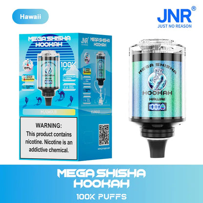 Puff 100k JNR Mega Shisha Hookah 100000 Puffs Smart Screen Disposable Vape Wholesale  DTL Breathing Light