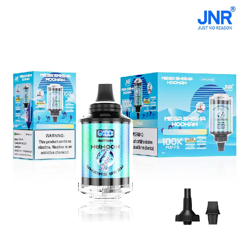 Puff 100k JNR Mega Shisha Hookah 100000 Puffs Smart Screen Disposable Vape Wholesale  DTL Breathing Light