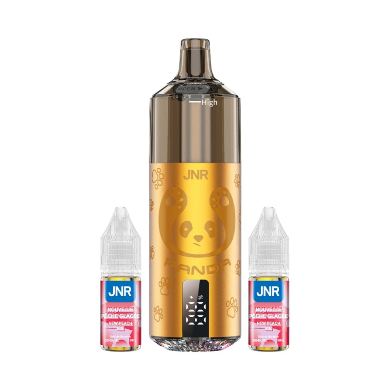 JNR Panda Pod Kit TPD Certified Vape 25500 Puffs 2ml Prefilled Pod 10ml Refillable Bottle 850mAh Rechargeable Battery