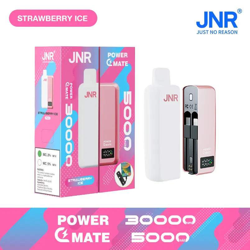 JNR Power Mate 30000 Puffs 30K Smart Screen Pod Vape 5000mAh Power Bank Wholesale