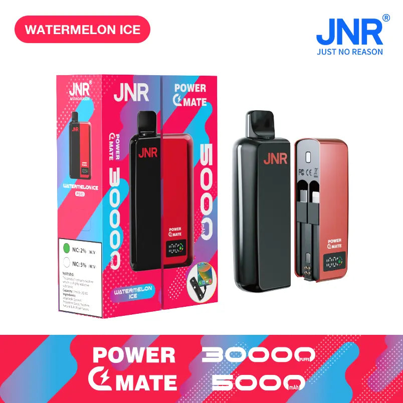 JNR Power Mate 30000 Puffs 30K Smart Screen Pod Vape 5000mAh Power Bank Wholesale