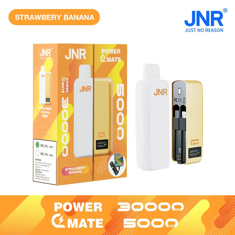 JNR Power Mate 30000 Puffs 30K Smart Screen Pod Vape 5000mAh Power Bank Wholesale
