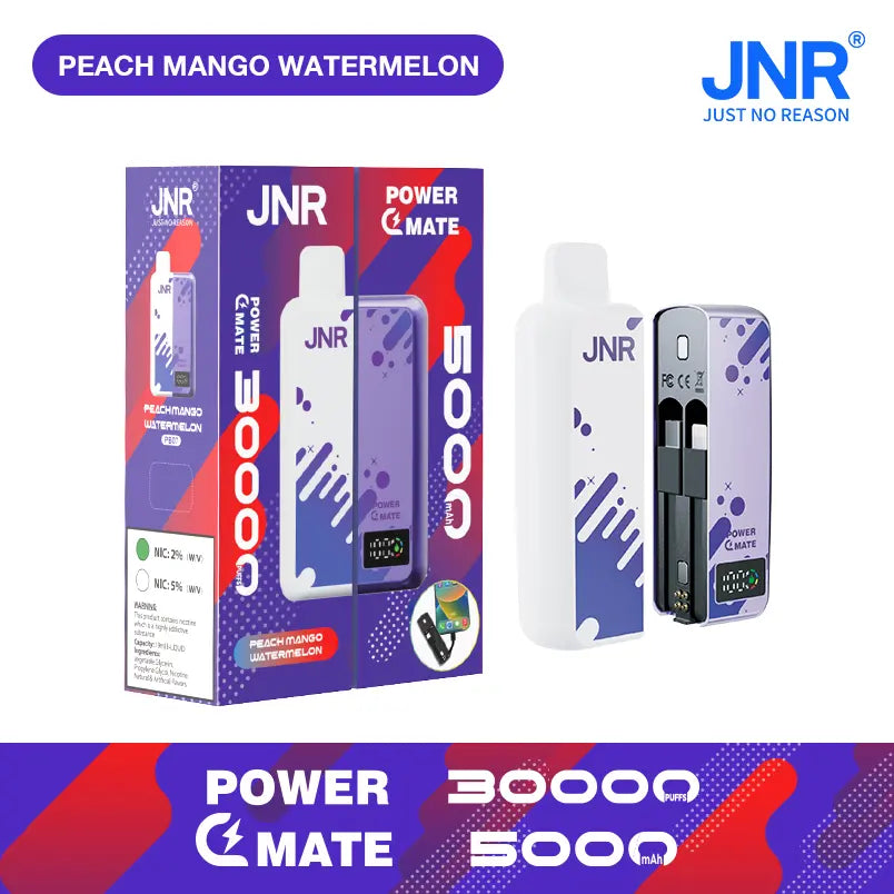 JNR Power Mate 30000 Puffs 30K Smart Screen Pod Vape 5000mAh Power Bank Wholesale