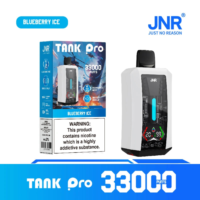 JNR Tank Pro 33000 Puffs 33K Disposable Vape Digital Screen Wholesale E Cigarette Dual Mesh Coil