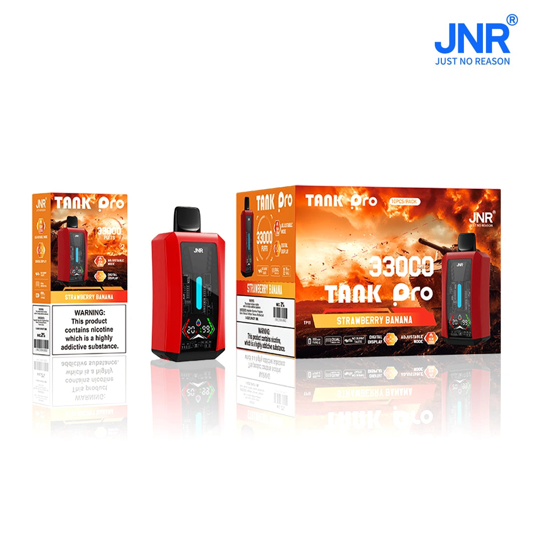 JNR Tank Pro 33000 Puffs 33K Disposable Vape Digital Screen Wholesale E Cigarette Dual Mesh Coil