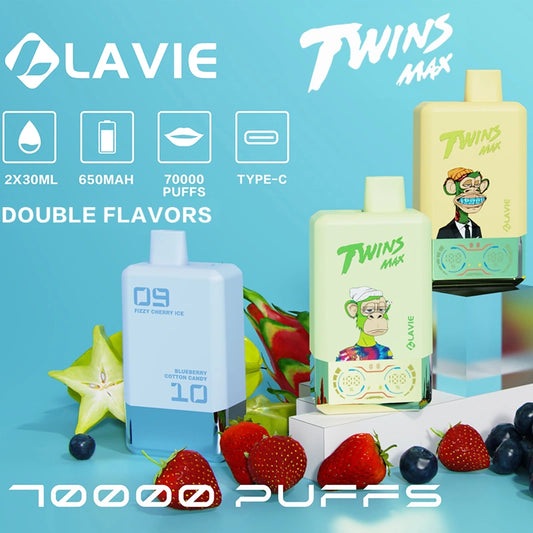 Puff 70k Lavie 70000 Puffs Twins Max 2 in 1 Disposable Vape